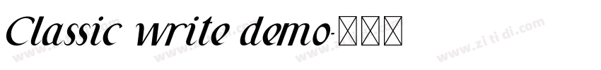 Classic write demo字体转换